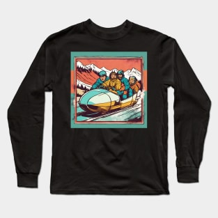 Bobsleighing with the Team in the 80s Coolest Dad Long Sleeve T-Shirt